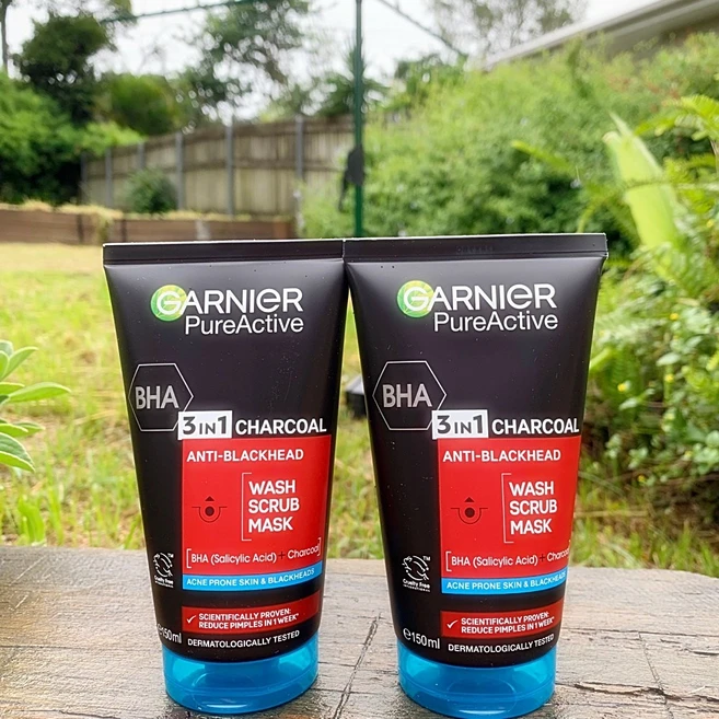 가르니에 인텐시브 차콜 페이셜 클렌저 Garnier Pure Active 3in1 Charcoal Wash, 2개, 150ml - 쿠팡