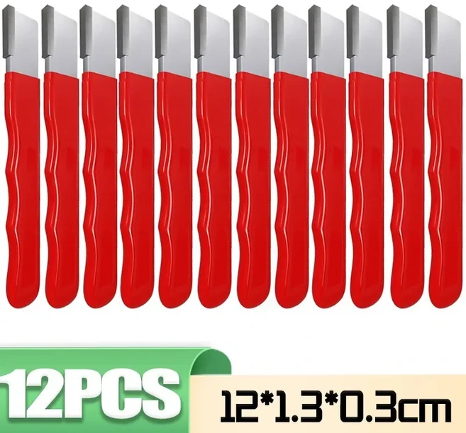 12/1PCS 휴대용 빠른 샤프너 합금강 수동 연삭 가위 칼 샤프닝 스톤 야외 홈 가든 도구, 01 12cm, 03 12PCS-Red