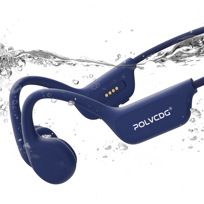 POLVCDG X7 골전도 이어폰 IPX8 32GB Bluetooth 5.3 무선 수영 이어폰 마이크 방수 스포츠 피트니스, Azure blue