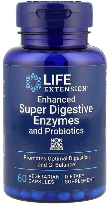 라이프익스텐션 인헨스드 슈퍼 다이제스티브 엔자임 앤 프로바이오틱스 베지 캡슐 60정, 1개 - 쿠팡
