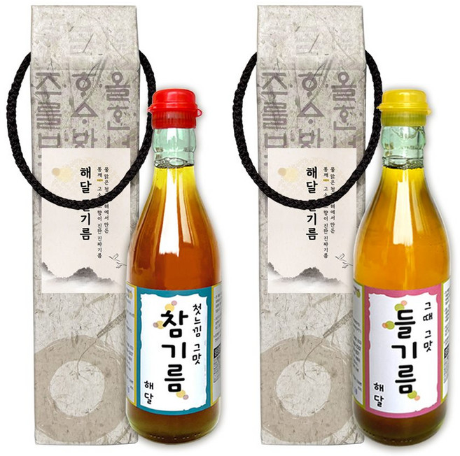 오늘출발 비바데이 해달 참기름 1구 들기름 1구 케이스 포함 식용유, 참기름1들기름1, 1g, 1개