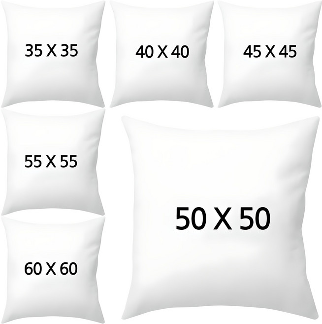 완소자리 1+1쿠션솜 35X35 40X40 45X45 50X50 55X55 60X60, 2개
