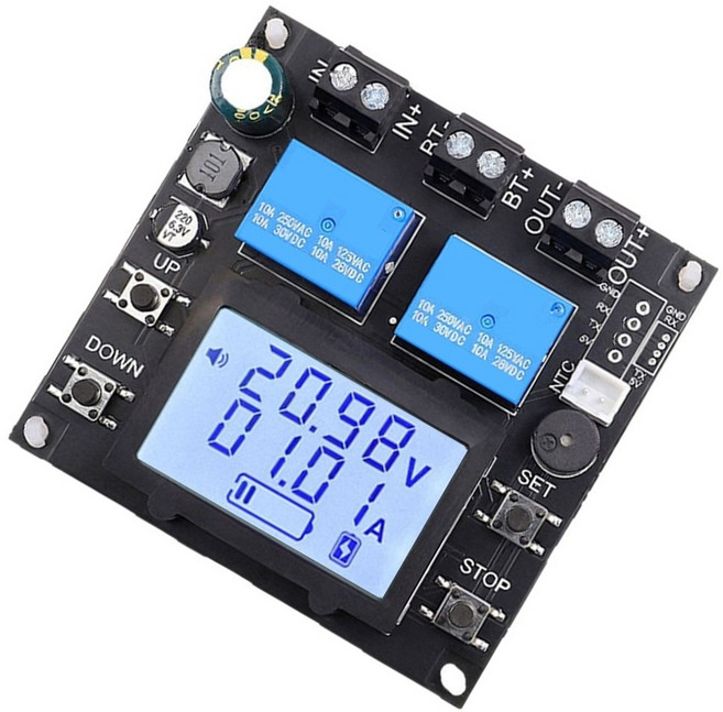 자동 배터리 컷오프 스위치 10A 릴레이 LCD 디스플레이 10V-1110V 전압, 1개