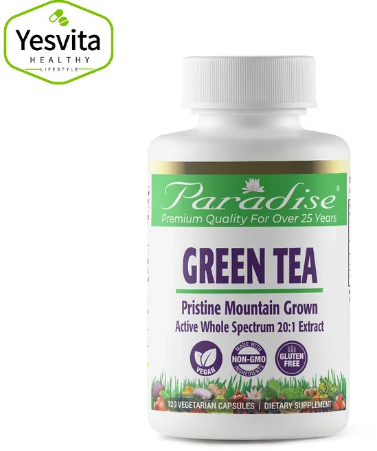 파라다이스허브 그린티 녹차 엑티브 홀 스펙트럼 비건 베지캡슐 120정, 1개 - 쿠팡