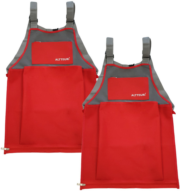 알뜨리 필굿리빙 캥거루 바구니 수확용 앞치마, 레드, 2개