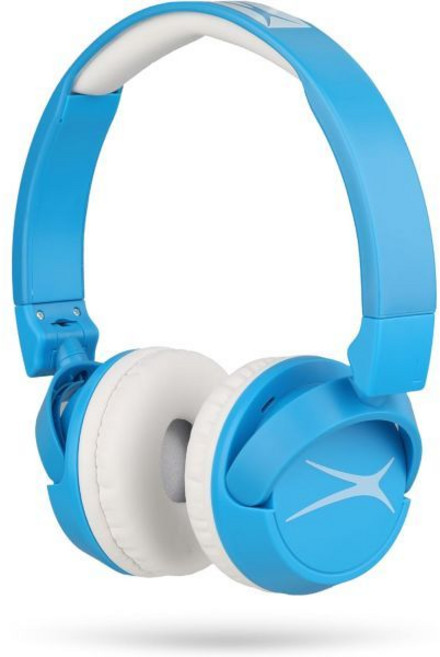 Altec Lansing 헤드폰 이어폰 헤드셋 무선 블루투스 알텍 랜싱 키드 세이프 2-in-1 및 유선 노이즈 캔슬링 볼륨 조절 접이식 디자인블루, Blue, Ages 6-9