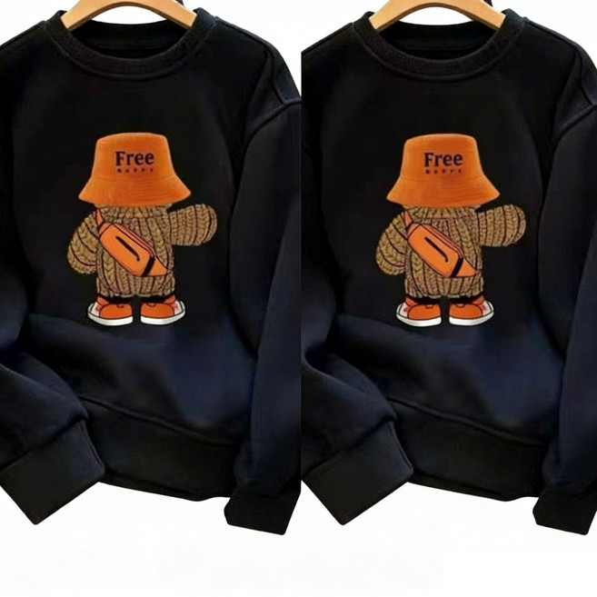 1+1 남성 라운드넥 맨투맨 가을 겨울 패션 데일리 기모 도톰 긴팔티 캐주얼 오버핏 티셔츠 상의 SJS