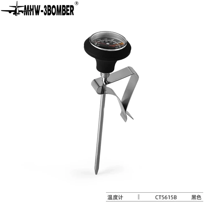 MHW-3BOMBER 0~100 ℃ 커피 포트 우유 Frothing 주전자 용 다이얼 온도계 전문 카페 주방 온도 측정 도구