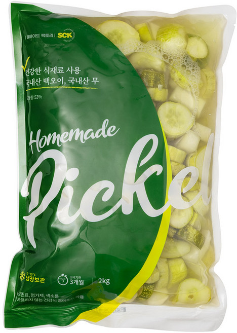 SCK파스타몰_수제피클 2kg/5kg 국내산 백오이 사용! 무 오이 피클 대용량 업소용 피클, 2kg, 1개