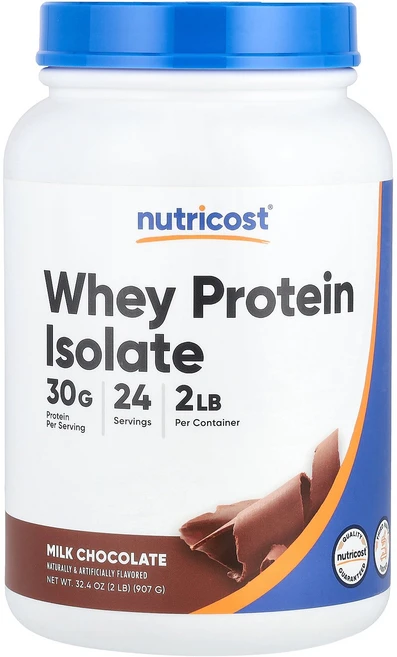 Nutricost 뉴트리코스트 유청 단백질 아이솔레이트 밀크 초콜릿 2lb 907g 파우더 프로틴 보충제 - 쿠팡