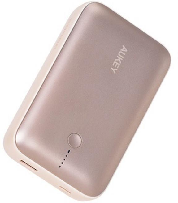 Aukey CUBIE 20000mAh PD快充行動電源(PB-Y57)大容量雙向快充安全便攜, 沙漠金, PB-Y57