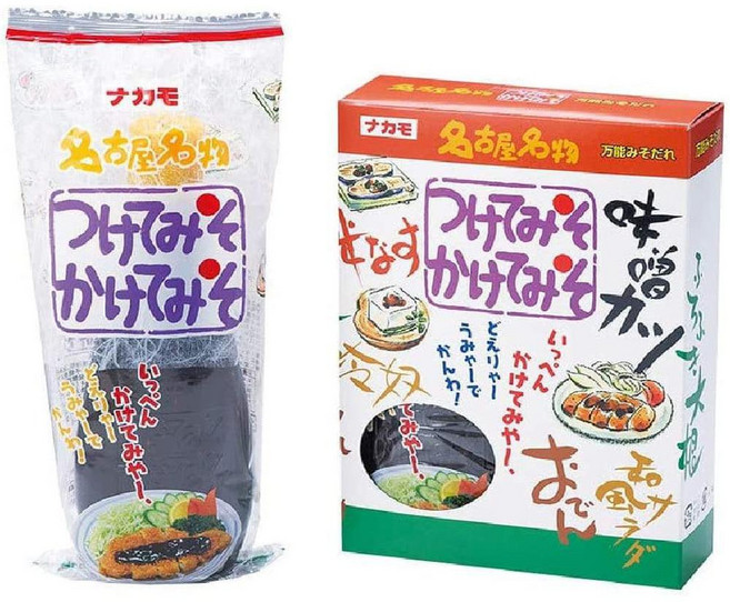 put on and throw miso 일본직구 나고야 명물 메시 나카모 디핑 된장 뿌리기 범용 소스 800g (400g x 2병) 기프트 세트 가공 돈가스, 수량, 상세참조