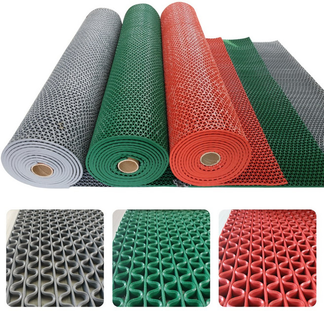 초면애 미끄럼방지 수영장매트 파워Z 10mm 롤형 120cm폭 x 6M 현관매트, 레드 6M, 2개