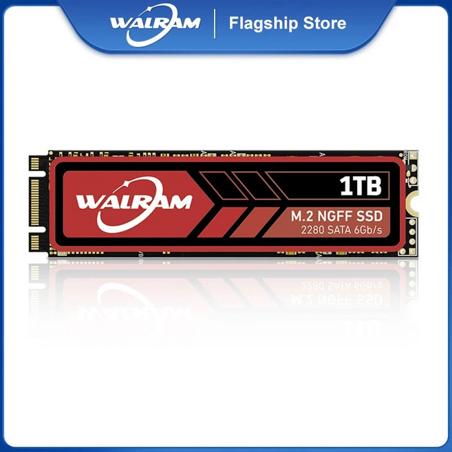 Walram M2 2280 SSD SATA 128GB 256 GB 512GB HDD NGFF 2280mm 2TB 디스코 듀로 컴퓨터 노트북 샤오미, 없음, 3.NGFF 2280 512GB