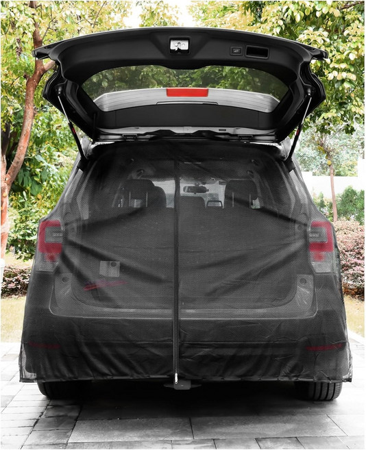 SUV 캠을 ANZOME 자동차 테일게이트 메시 린 59x7 마그네틱 트렁크 모기장 캠 로드 트립 낚시 등에 환기 및 버그 보호 기능 제공