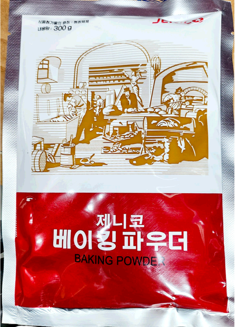 제니코 베이킹 파우다 빨강 300g 단체용 식자재 베이킹파우더 제빵재료, 50개