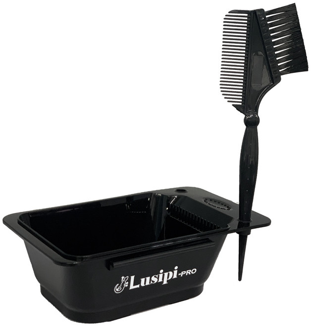 루시피 사각 멀티 염색볼 + 염색솔(블랙)/염색도구, 1개