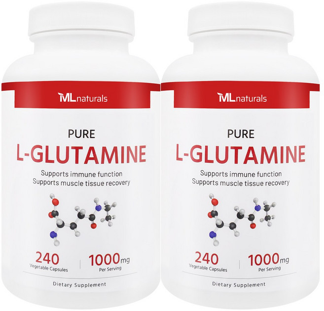[미국빠른직구] 마이라이프 내추럴스 L-글루타민 1000mg 240정 2병, 2개