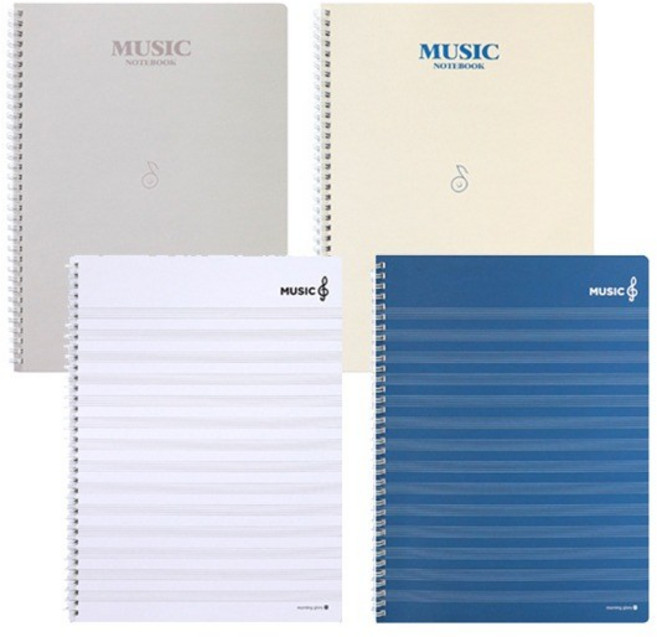 (모닝글로리)4000 IV 음악 SP 노트 A4 1권(랜덤) 오선지 스프링노트, 1권, 상세 설명 참조