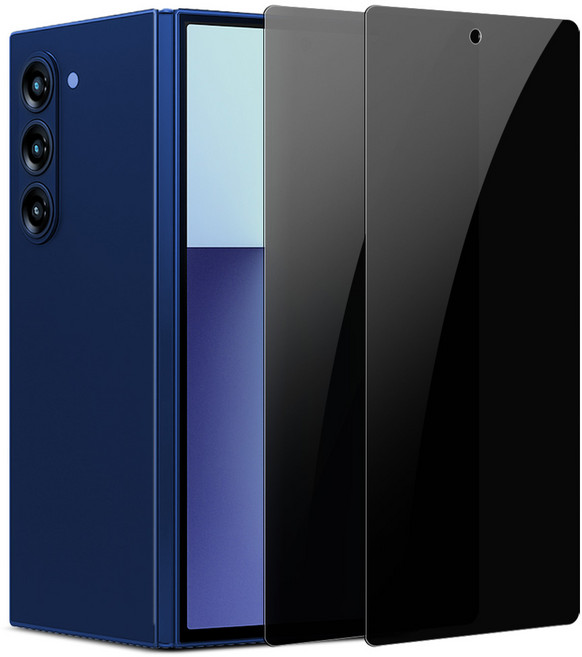 다이아큐브 갤럭시 Z폴드7 고경도 9H 듀얼 유리코팅 사생활보호 액정보호필름 2P 정렬가이드핀 제공, 2개