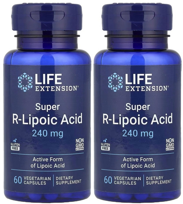 라이프익스텐션 슈퍼 R 리포산 R-Lipoic Acid 240mg 60캡슐 x 2개