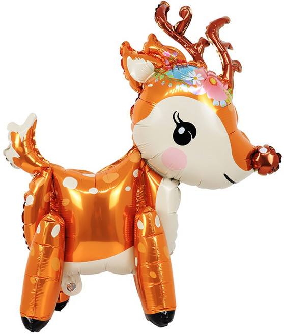 라지쉐잎 캐릭터풍선, 스탠딩 꽃사슴