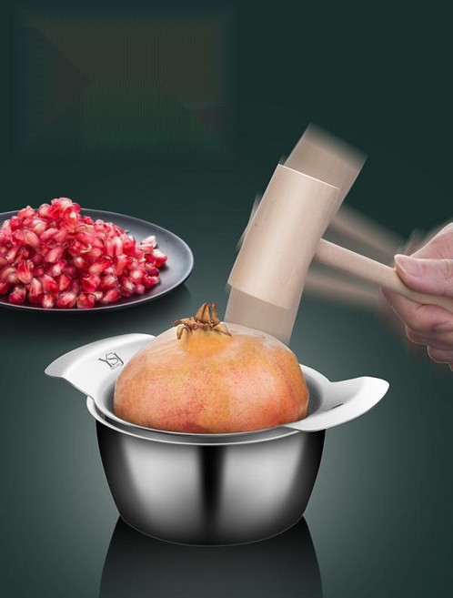 석류까기 석류알분리기 스테인리스스틸304 석류알만 쏙 석류껍질 벗기는 도구 망치 세트, 1개, 석류 탈피기