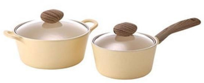 네오플램 레트로 IH 냄비세트 4P (18+22cm), 1개