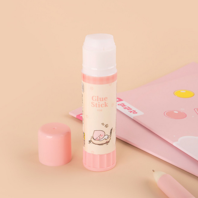 카카오프렌즈 데일리 글루 스틱 / 딱풀 / (라이언 어피치) / 5개 묶음 상품, 어피치 (5개)