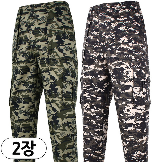 2장 [더빅보스] 봄가을 WD 남자 베스트원 카모 주머니 바지 _ 춘추용 남성용 빅사이즈 작업복 바지 외출복 간지 좔좔 스판 바지 B1775