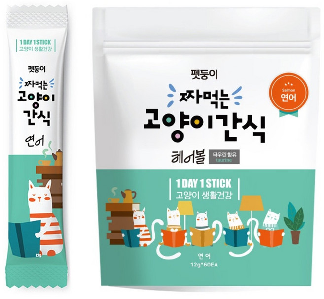 펫둥이 짜먹는 고양이 간식, 연어, 720g, 1개