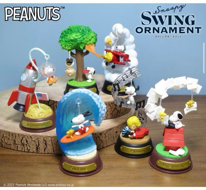 Re-Ment SNOOPY 鞦韆擺飾 盒玩 盲盒 糊塗塌客 查理布朗, 1個