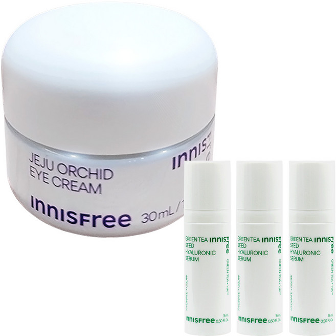 이니스프리 한란 아이 크림 30ml+(히알루론산 세럼15mlx3개 증정), 1개