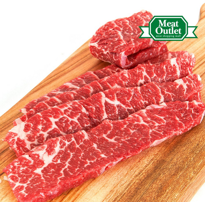 미트아울렛 숙성 냉장 살치살 블랙앵거스 초이스급(구이용) 300g, 1개