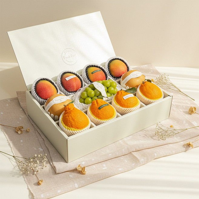 퐈퐈네 과일선물세트 9호 과일바구니 당일발송 설날 추석 명절 백화점과일 답례품 병문안 집들이 첫인사 선물, 1세트