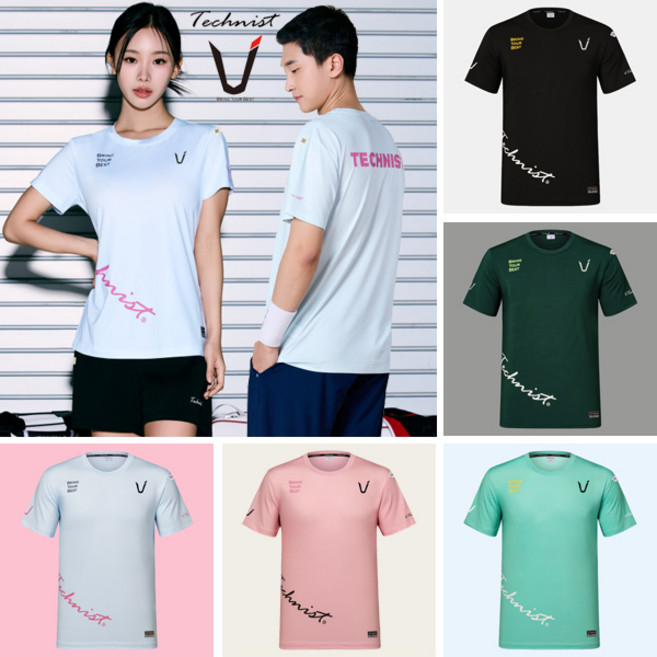 테크니스트 티셔츠 배드민턴 반팔 상의 남성 여성 기획티 TCNST102