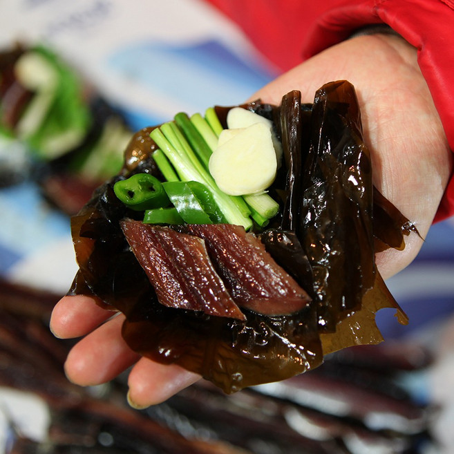 프리미엄 구룡포 햇 과메기 야채세트 손질 반손질, 1개, 과메기 완전손질 20마리 40쪽(진공)