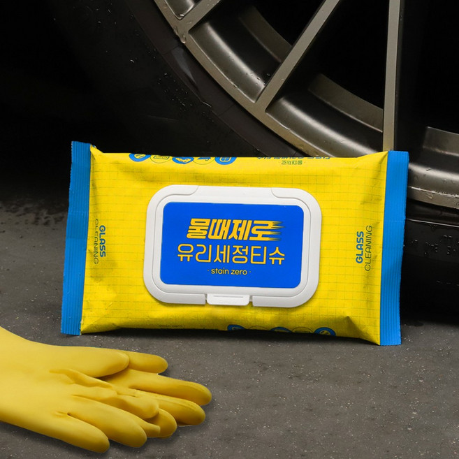 피큐 물때제로 자동차 물티슈 외부 세차티슈 차량용 물티슈 유리 세정티슈 30매입, 4세트, 30개