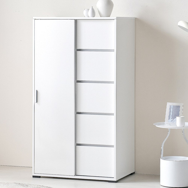 800슬라이딩 도어 옷장 수납 서랍 원룸 공부방등 최적 아이템, 800수납옷장