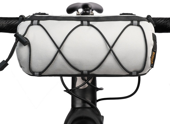 라이노워크 RK9103 자전거 핸들가방 2.4L 프론트백 핸들바 가방, 화이트, 1개