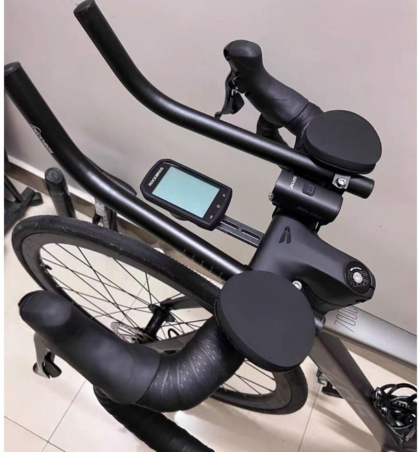 선호그룹 일체형핸들바 3t 카본 핸들바 번치바 tt바 TT바 티티바 마운트 거치대 로드 픽시 mtb 자전거, 블랙, 1개