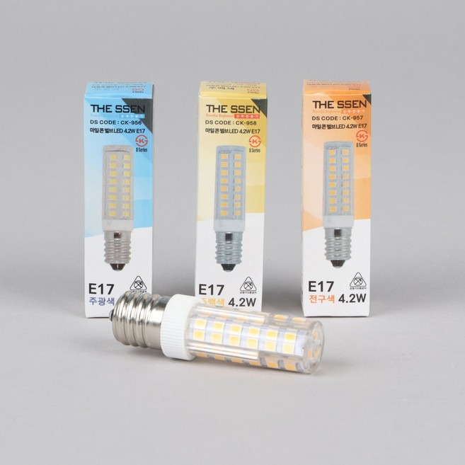 LED 콘램프 5W 콘전구 꼬마 미니 콘 램프 전구 콘벌브 LED전구 E14 E17 G9, 주백색, 1개