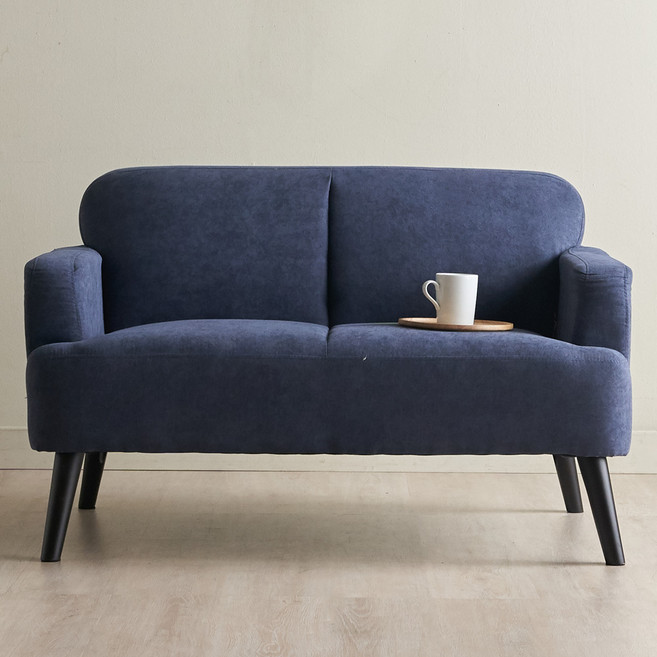 [쿠팡단독 8000원 즉시할인] 에보니아 칸나 2인용쇼파 (고급형 패브릭소파), 다크블루