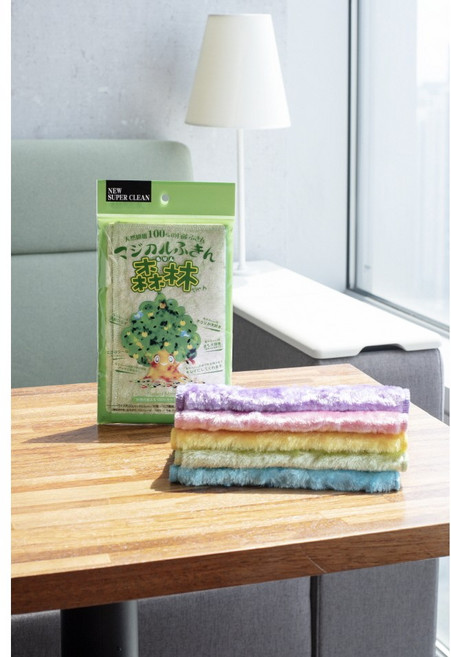 천연섬유 마법 행주 모린짱 찌든때 세제없이 물만으로 충분해요., 보라색(purple), 1개