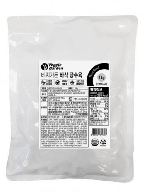베지가든 바삭탕수육 태경농산 냉동, 1개, 1kg