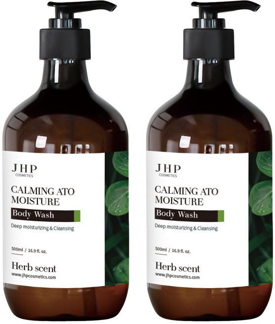 JHP 녹초엽 모이스쳐 약산성 바디워시 클렌저 500ml 2개_허브향, 2개