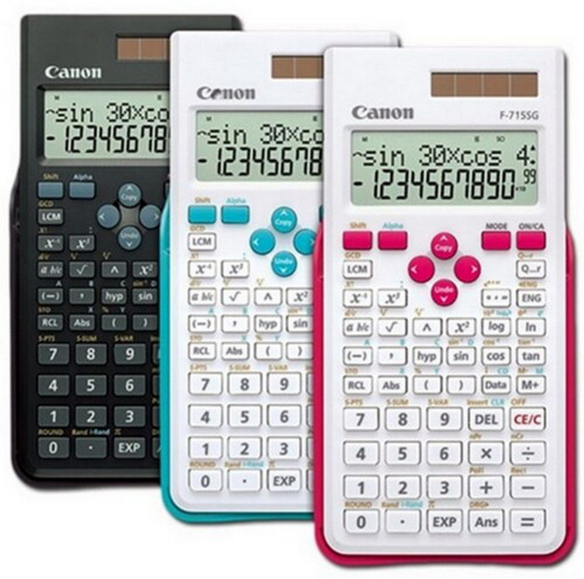 공학용 계산기 F-715SG 내장형 태양열 전지 배송은 흑색 Canon