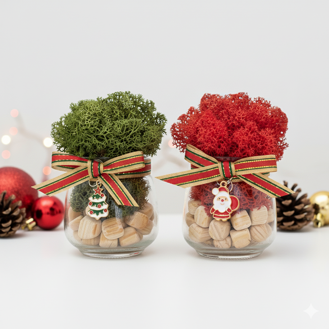 꽃순이 스칸디아모스 소품 장식 선물, 1개