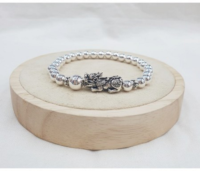 925SILVER(순은) 재물운 사업운 비휴 은팔찌