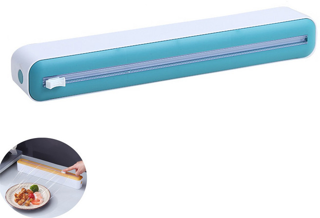 자석 흡착 접착식 가정용 주방 주방 랩 호일 커팅기, 1개, 푸른색